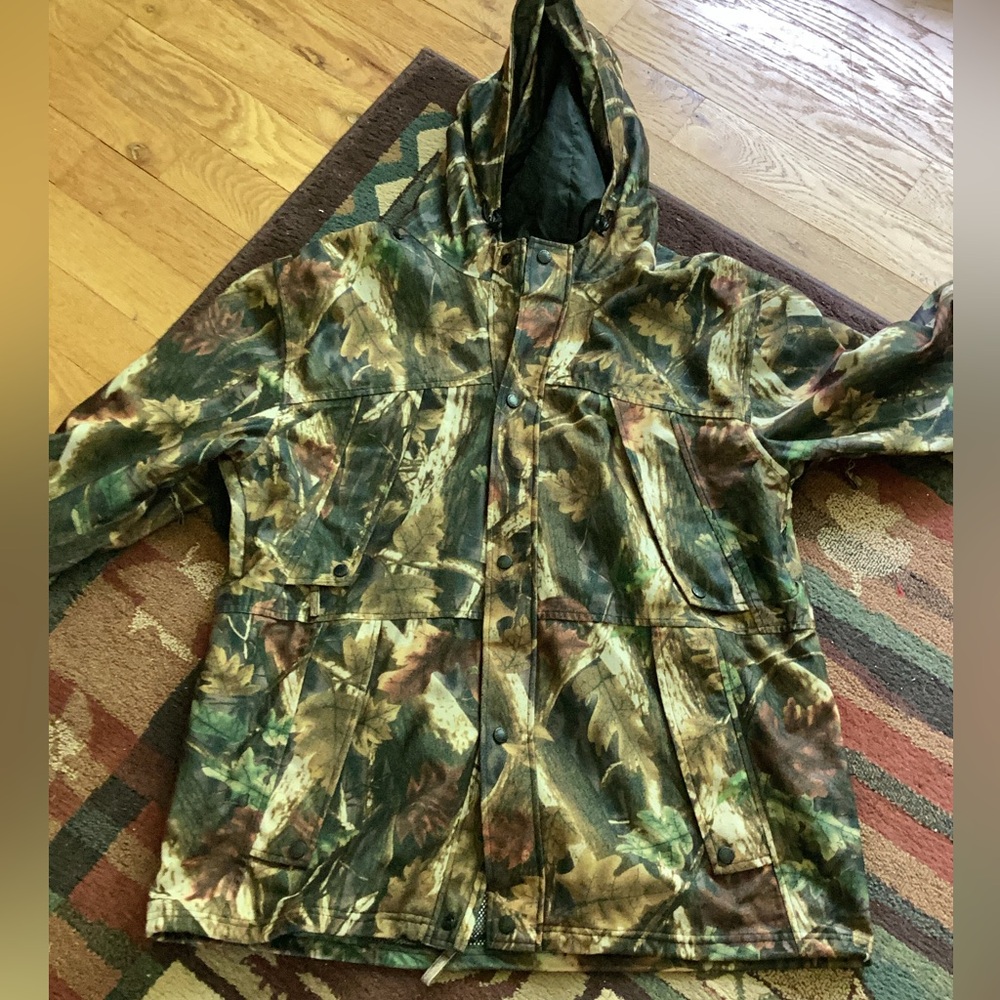 Master Sportsman Sz XL  Camouflage Hood Zip Up Jacket Mesh Lined Unisex